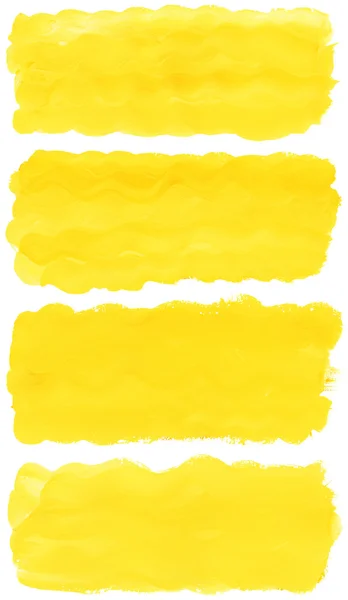 Set of watercolor paint brush strokes are isolated on a white background. — Stock Photo, Image