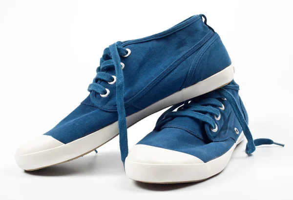 A pair of new blue shoes — Stock Photo, Image