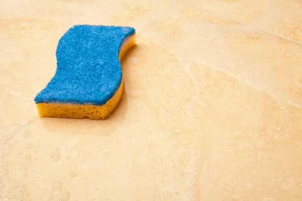 House cleaning with sponge — Stock Photo, Image