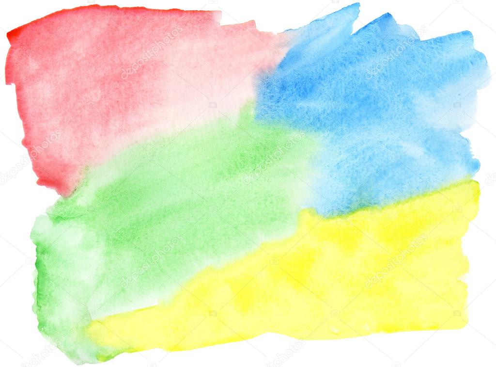Colorful watercolor brush strokes, may be used as background Stock Photo by  ©flas100 12752652