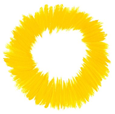 Watercolor brush strokes circle