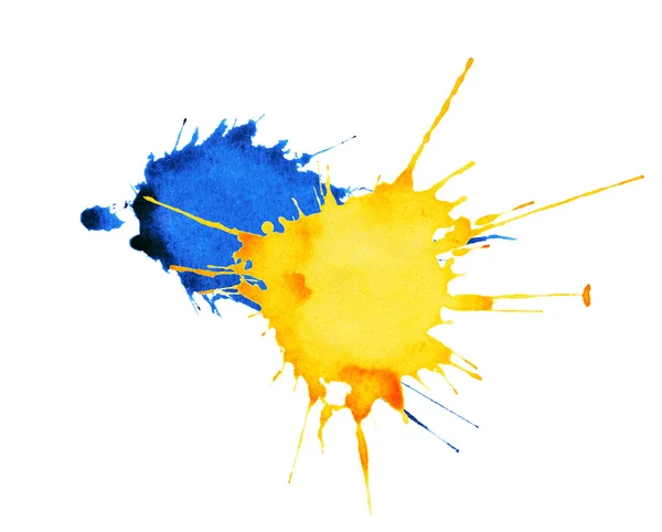 Abstract watercolor, ink splashes — Stock Photo, Image