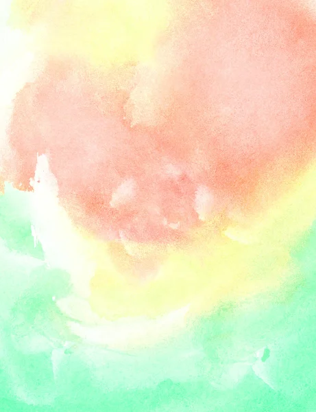 Abstracte aquarel zon, kleurrijke zomer achtergrond. — Stockfoto
