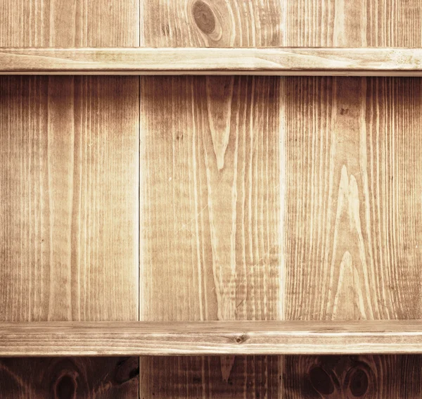 Lege plank op houten ondergrond. Houttextuur. — Stockfoto