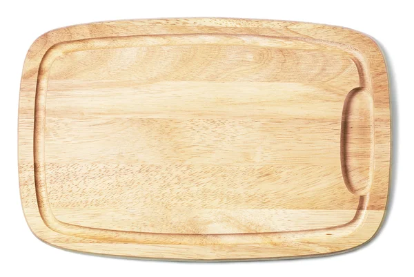 Nueva tabla de cortar utilizada para cocinar. Textura madera . — Foto de Stock