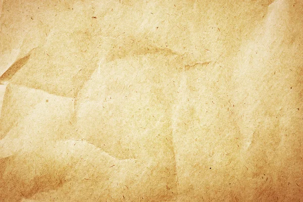 Old brown crumpled paper texture — Stock Photo, Image