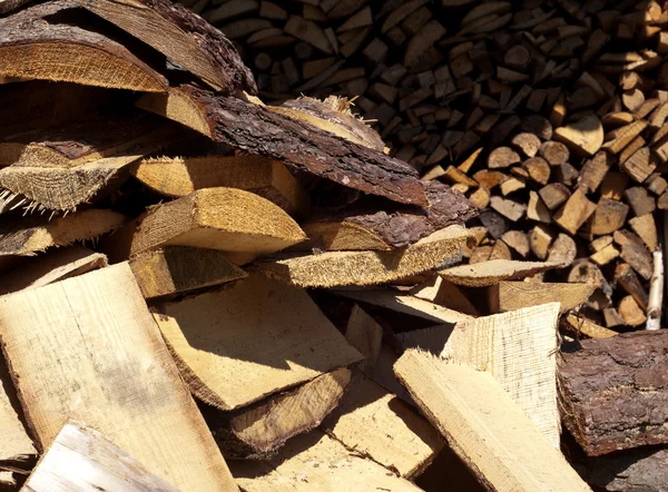 Стек подрібнених дров . — стокове фото