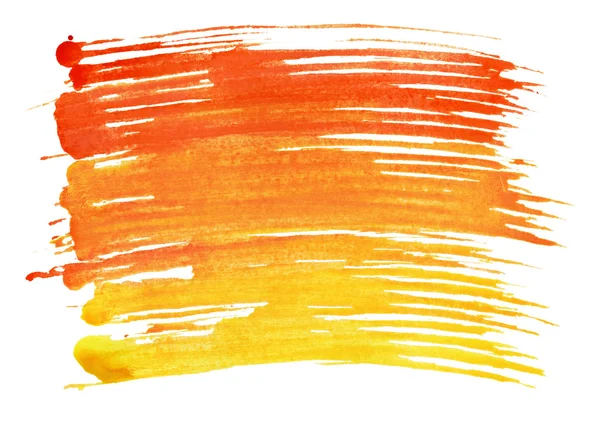 Colorful watercolor brush strokes is isolated — Stock Photo, Image