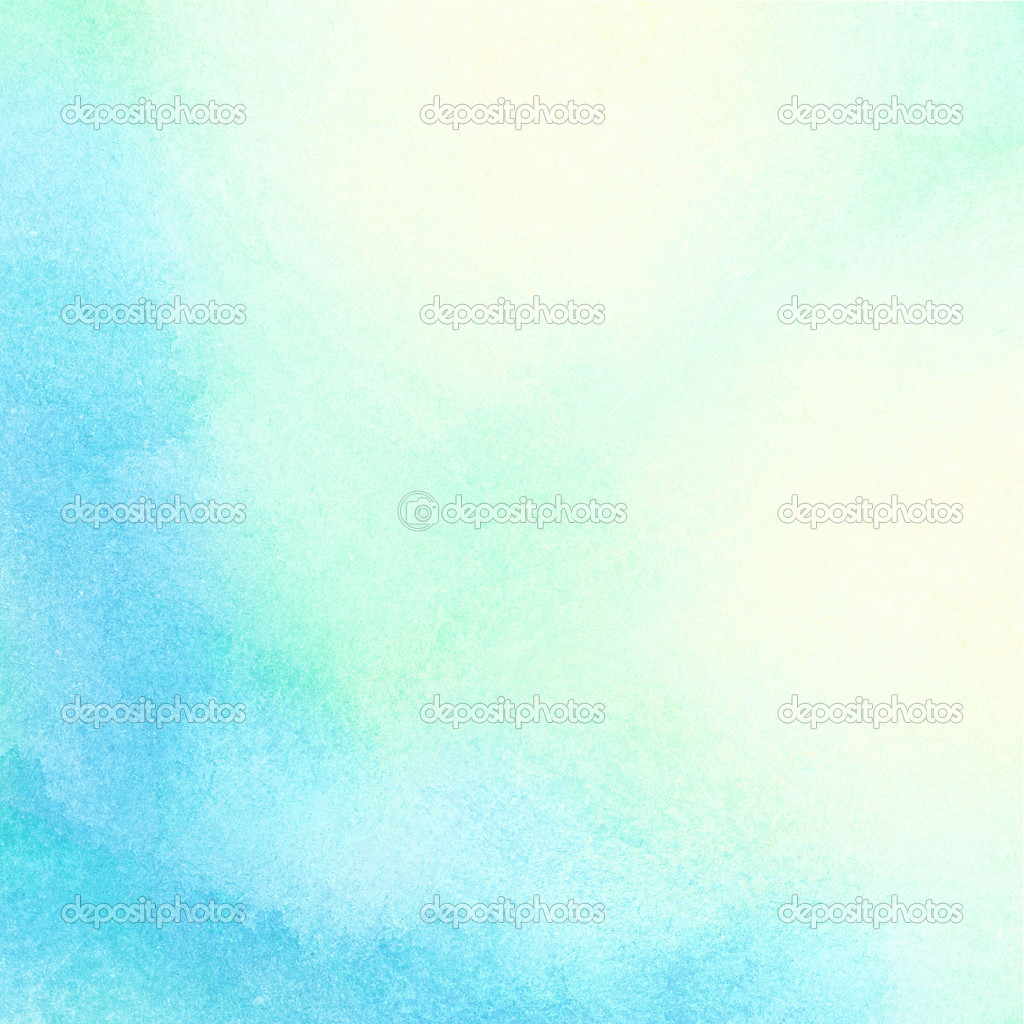 Abstract watercolor sun and sunlight shining on blue water, spring, summer background.