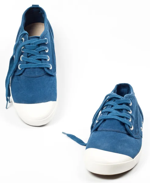 Un par de zapatos azules nuevos — Foto de Stock