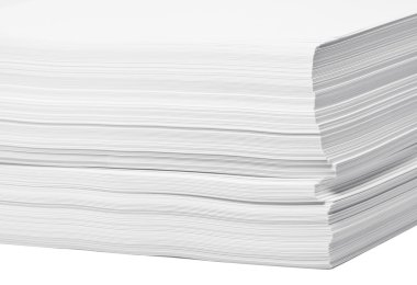 stack of white paper for print or text clipart