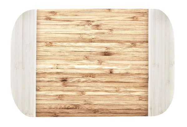 Placa de corte de cozinha marrom é isolado em um branco — Fotografia de Stock