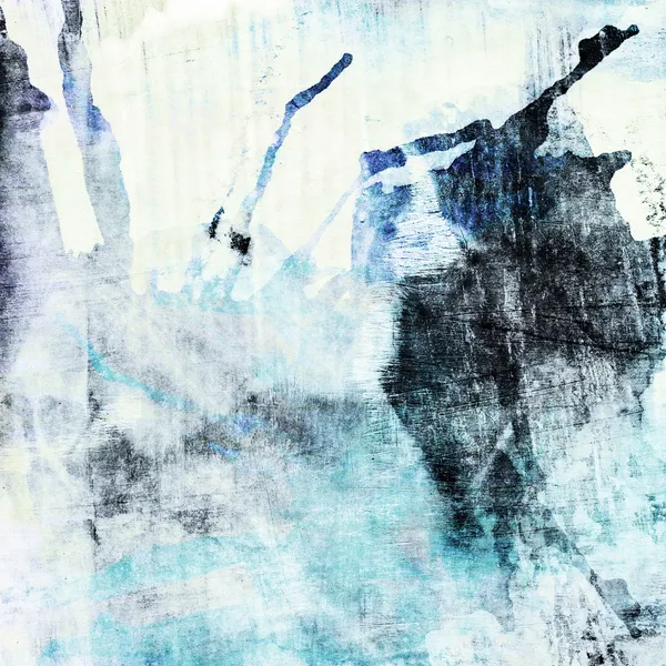 Abstrakter Grunge-Hintergrund mit blauer und schwarzer Farbe — Stockfoto