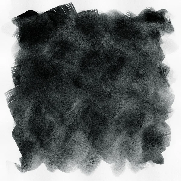 黒グランジの抽象的な水彩画の背景 — ストック写真