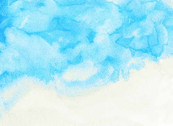 Jasnoniebieskie tło akwarela chmury i niebo — Zdjęcie stockowe