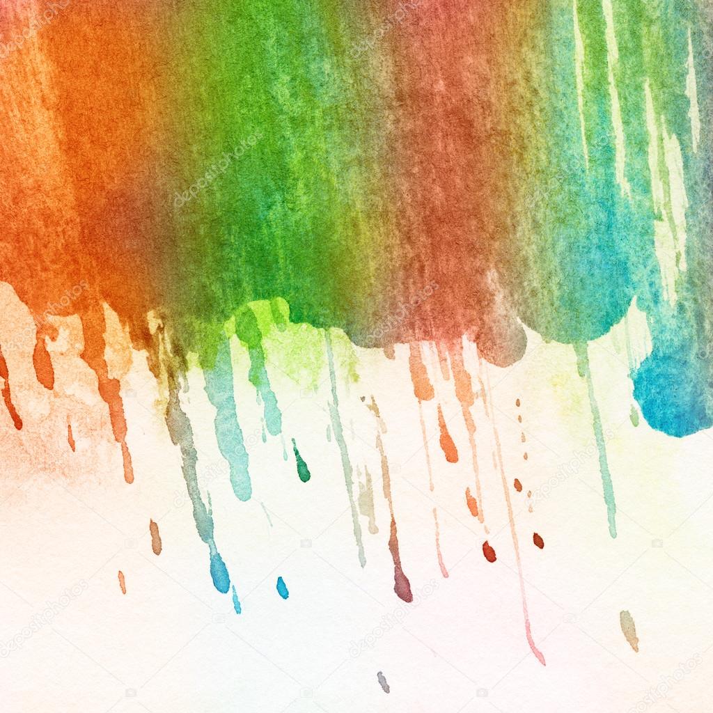 Abstract painted watercolor brush strokes background