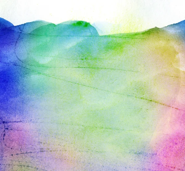 Abstract scratched colorful watercolor background. — Stock Photo, Image