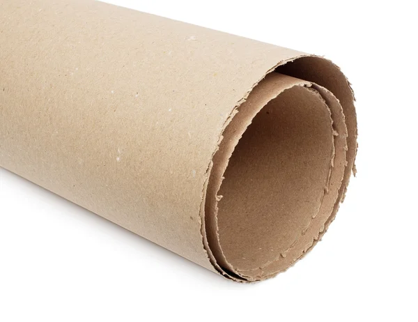 Old brown rolled paper background — Stock Photo, Image