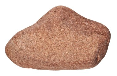 Beyaz bir arka plan üzerinde kahverengi taş izole
