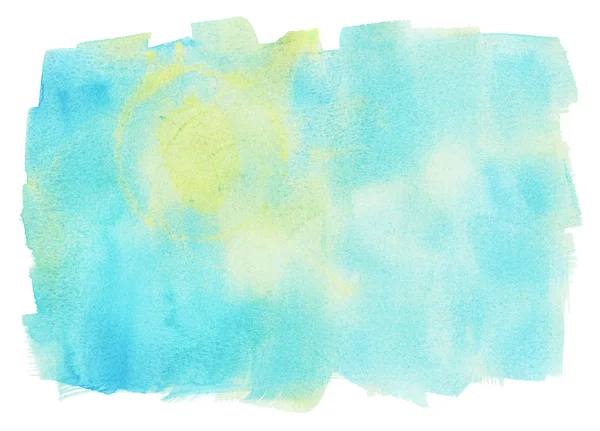 Abstrakti sininen ja keltainen akvarelli tausta, design-elementti — kuvapankkivalokuva