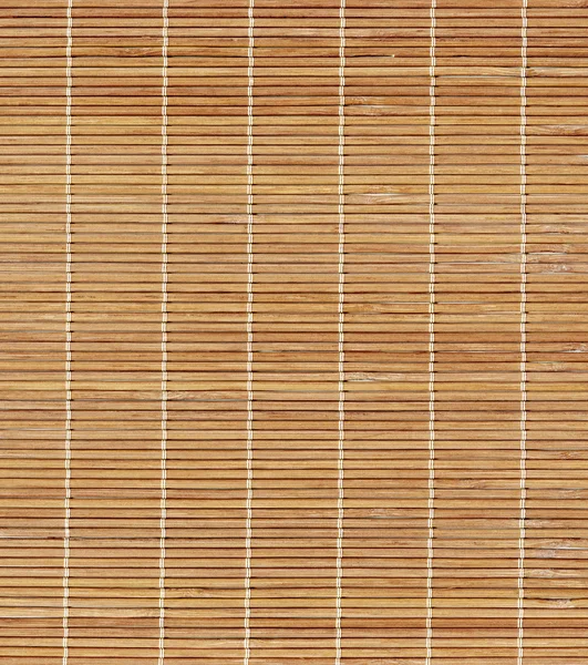 Luz marrom bambu mat textura ou fundo — Fotografia de Stock