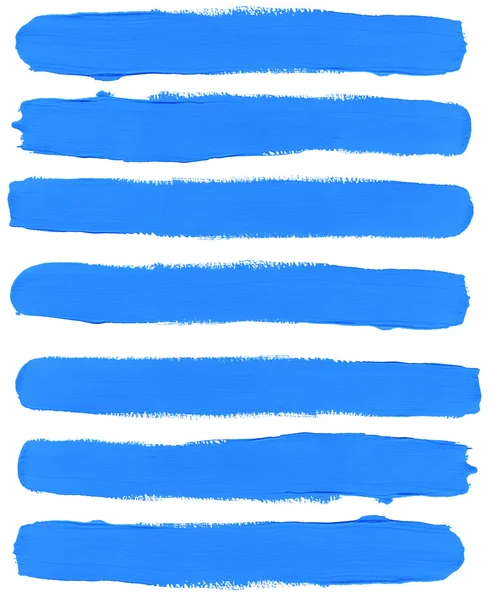 Set of blue watercolor brush strokes — Stock Photo, Image