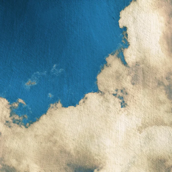 Himmel och moln, grunge repad bakgrund — Stockfoto