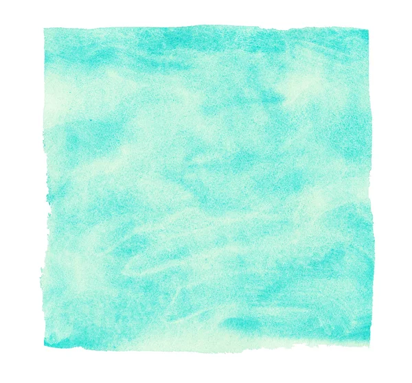 Fond d'aquarelle abstrait turquoise. Élément de conception — Photo