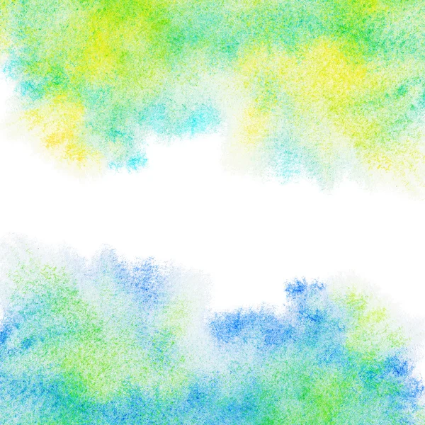 Abstract painted blue, green, yellow watercolor background . — стоковое фото