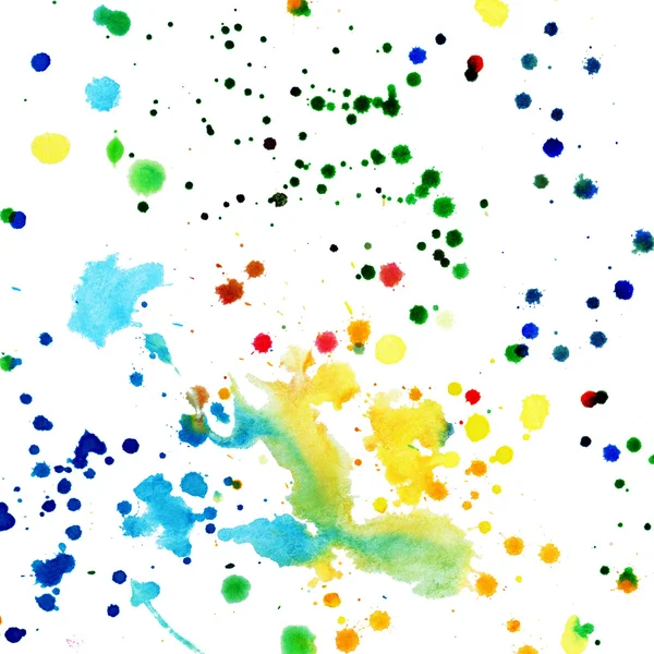 Abstract watercolor, ink splashes — Stock Photo, Image