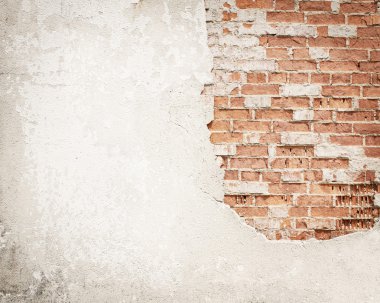 Tuğla, beton grunge duvar arka yıpranmış.