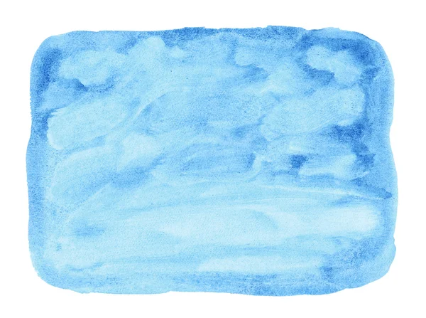 Fondo acuarela azul pintado. Elemento de diseño — Foto de Stock