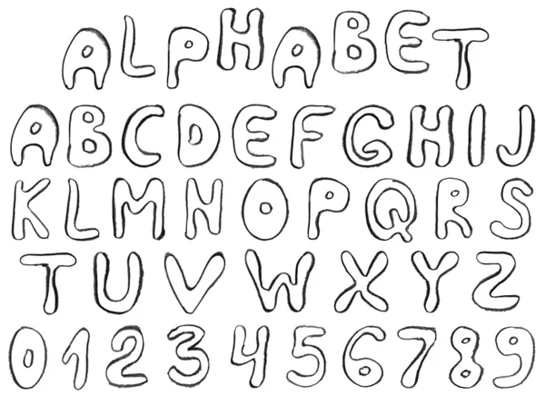 Hand draw alphabet letters. — Stock Photo, Image