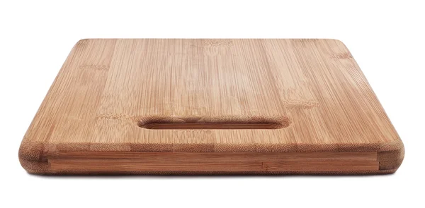 Tabla de bambú de corte marrón utilizada para cocinar. Textura madera . — Foto de Stock