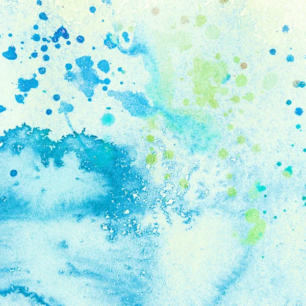 Malowane niebieski plamy akwarela — Zdjęcie stockowe