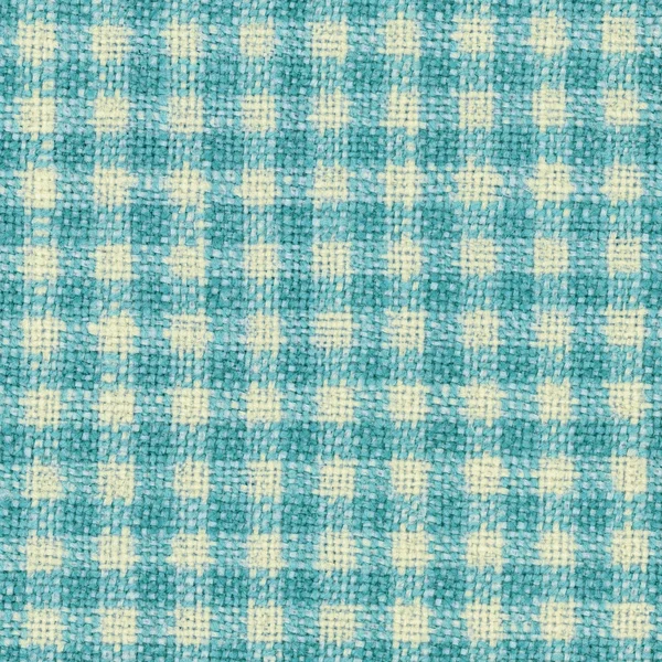 Checkered blue woven fabric texture — Stock Photo, Image