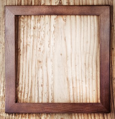 antika ahşap çerçeve ahşap zemin üzerinde