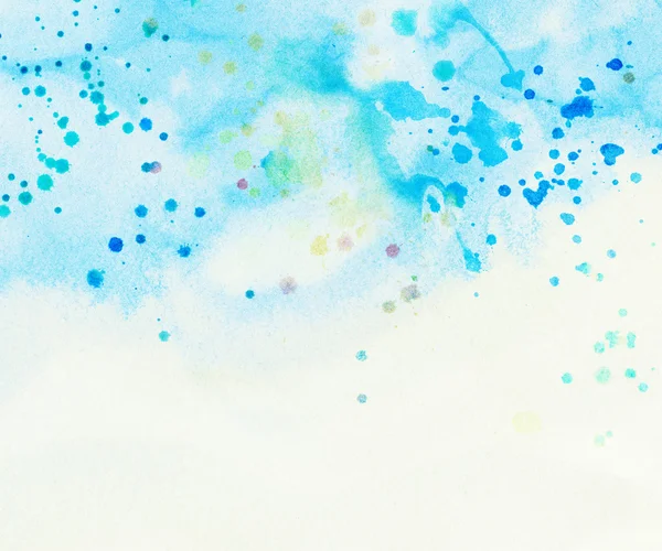 光の青、雲と水彩の飛沫が付いている空 — ストック写真