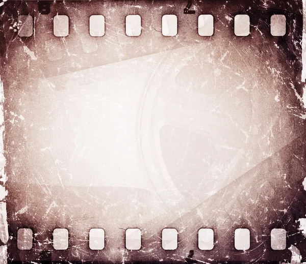 Grunge scratched film strip background. — Stock Photo, Image