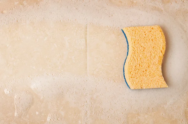 House cleaning with sponge — Stock Photo, Image