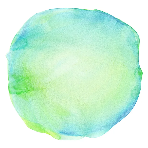 Blue watercolor brush stroke splash circle. Design element — Stock Photo, Image