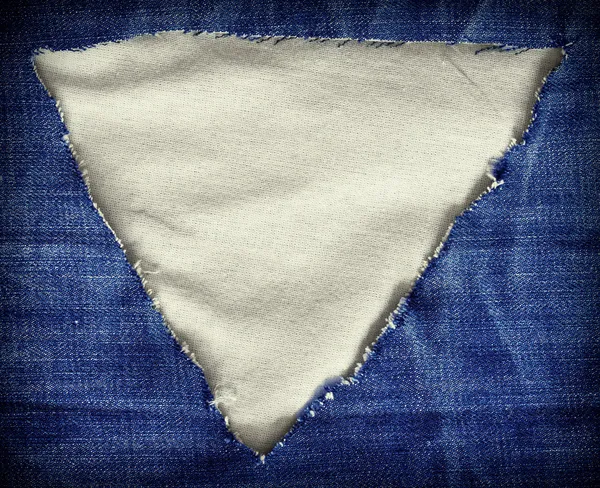 Mavi yırtık kot ve kumaş dokusu. tuvalet simgesi — Stok fotoğraf