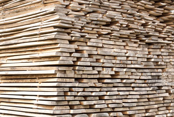 Stack of wood planks for construction buildings and furniture production — Stock Photo, Image