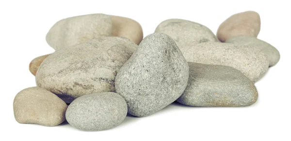 Montón de piedras se aíslan en blanco — Foto de Stock