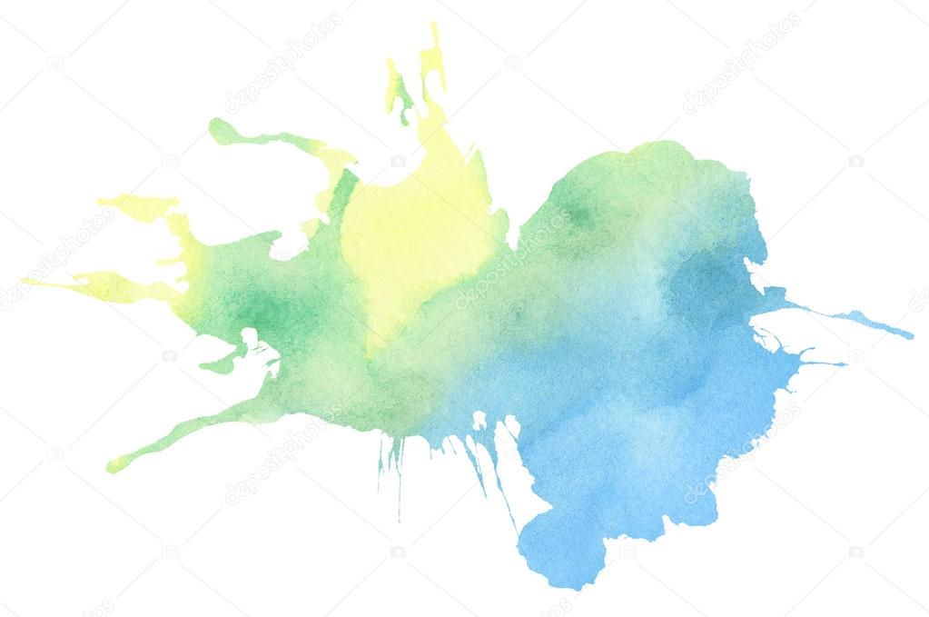 Colorful watercolor splatter