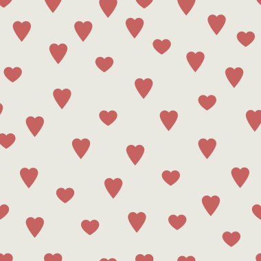 Kırmızı Kalpler, kesintisiz vektör desen