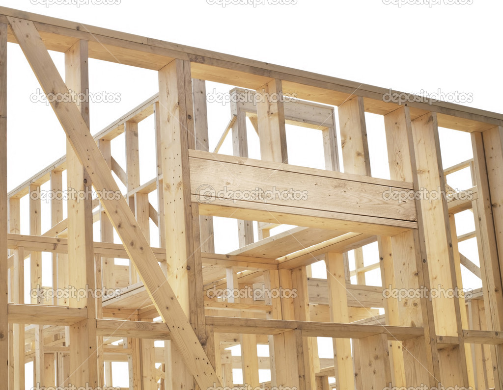 New construction of house, framework.