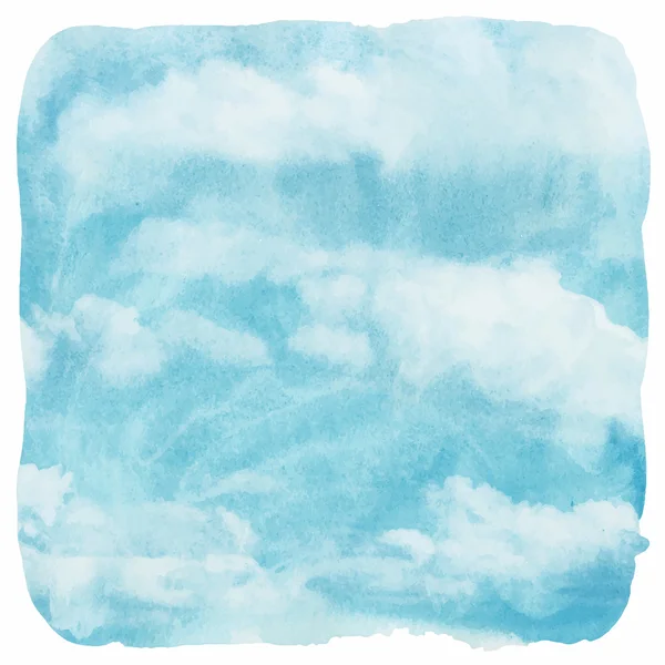 Aquarell Wolken und Himmel Hintergrund — Stockvektor