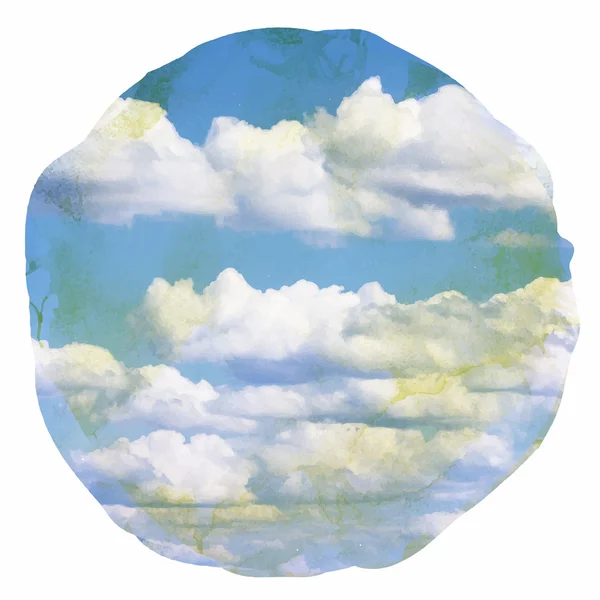 Nuages aquarelle et fond du ciel — Image vectorielle