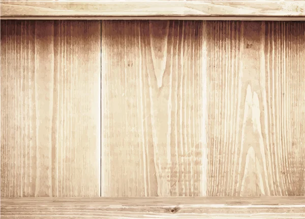 Vieilles planches en bois brun texture avec étagères . — Image vectorielle